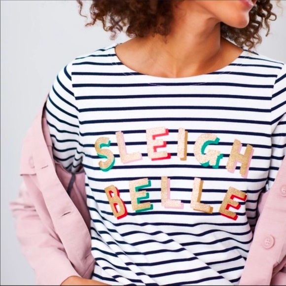 SALE OFR🆕JOULES “SLEIGH BELLE” HARBOUR JERSEY TOP (Sz2) - Picture 1 of 13